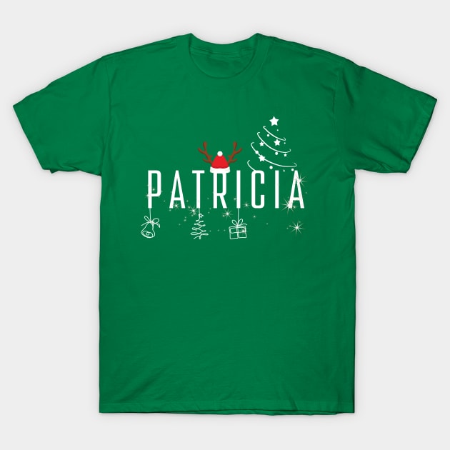 Patricia Christmas Cute 2023 Family Women's Christmas Patricia Holiday T-Shirt by click2print